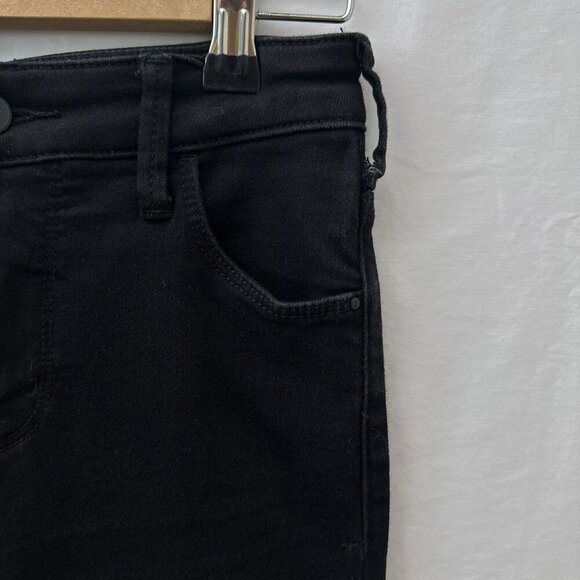 Pilcro and Letterpress Women's Flared Jeans Subsrcipt Mid-Rise Denim Black 25 - Picture 8 of 16